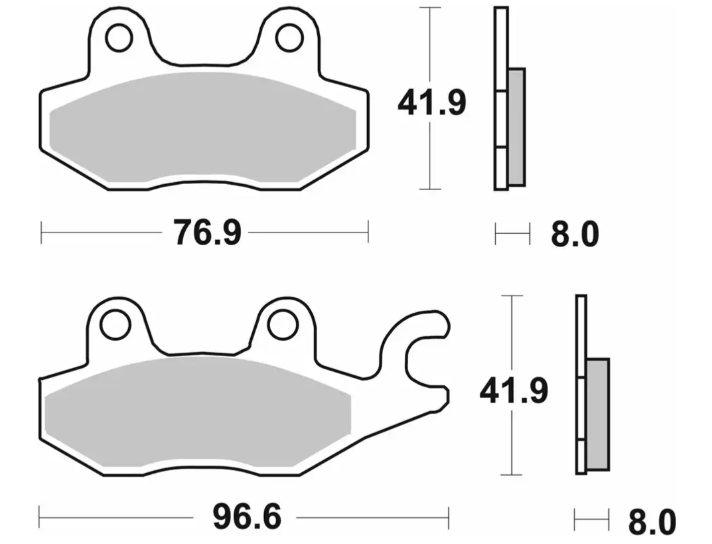 SBS Rear Brake Pads 638 HS for Kawasaki Ninja 250/400