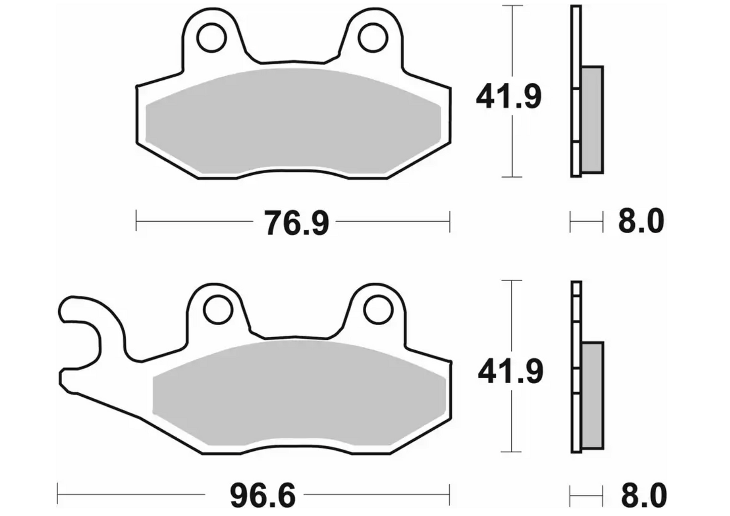 SBS Rear Brake Pads for Triumph Speed Triple R 2017