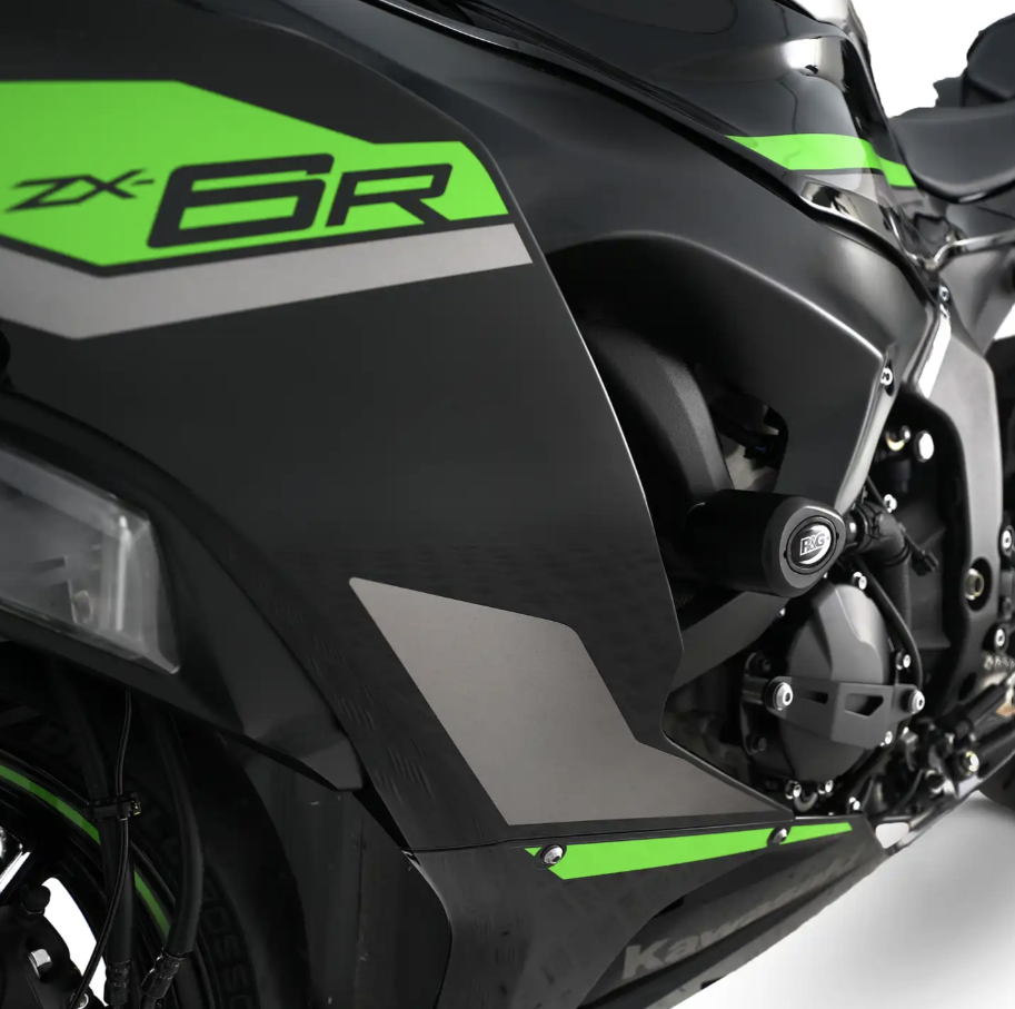 R&G Aero Style (Non-Drill) Crash Protectors for Kawasaki ZX-6R 2024-2026