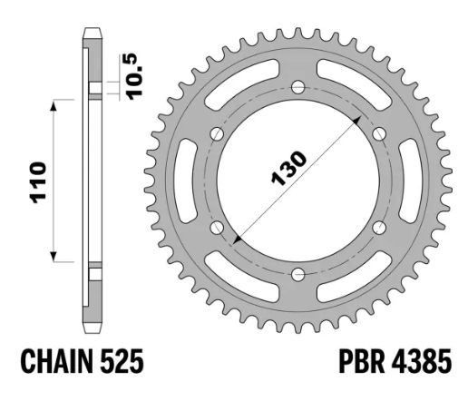 PBR Rear Sprocket for Suzuki GSX-S1000 2015 - 2019