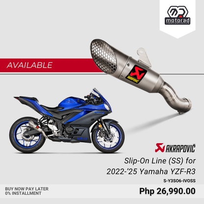 Akrapovic Exhaust Slip-On (SS) for Yamaha R3 2022-2024