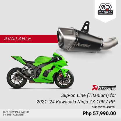 Akrapovic Exhaust Slip-On Line (Titanium) for Kawasaki ZX-10RR / ZX-10R 2021 - 2025