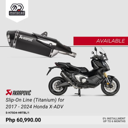 Akrapovic Exhaust Slip-On Line (Titanium) for Honda X-ADV Black Titanium 2017-2026