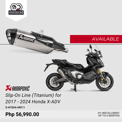 Akrapovic Exhaust Slip-On Line (Titanium) for Honda X-ADV Titanium 2017-2026