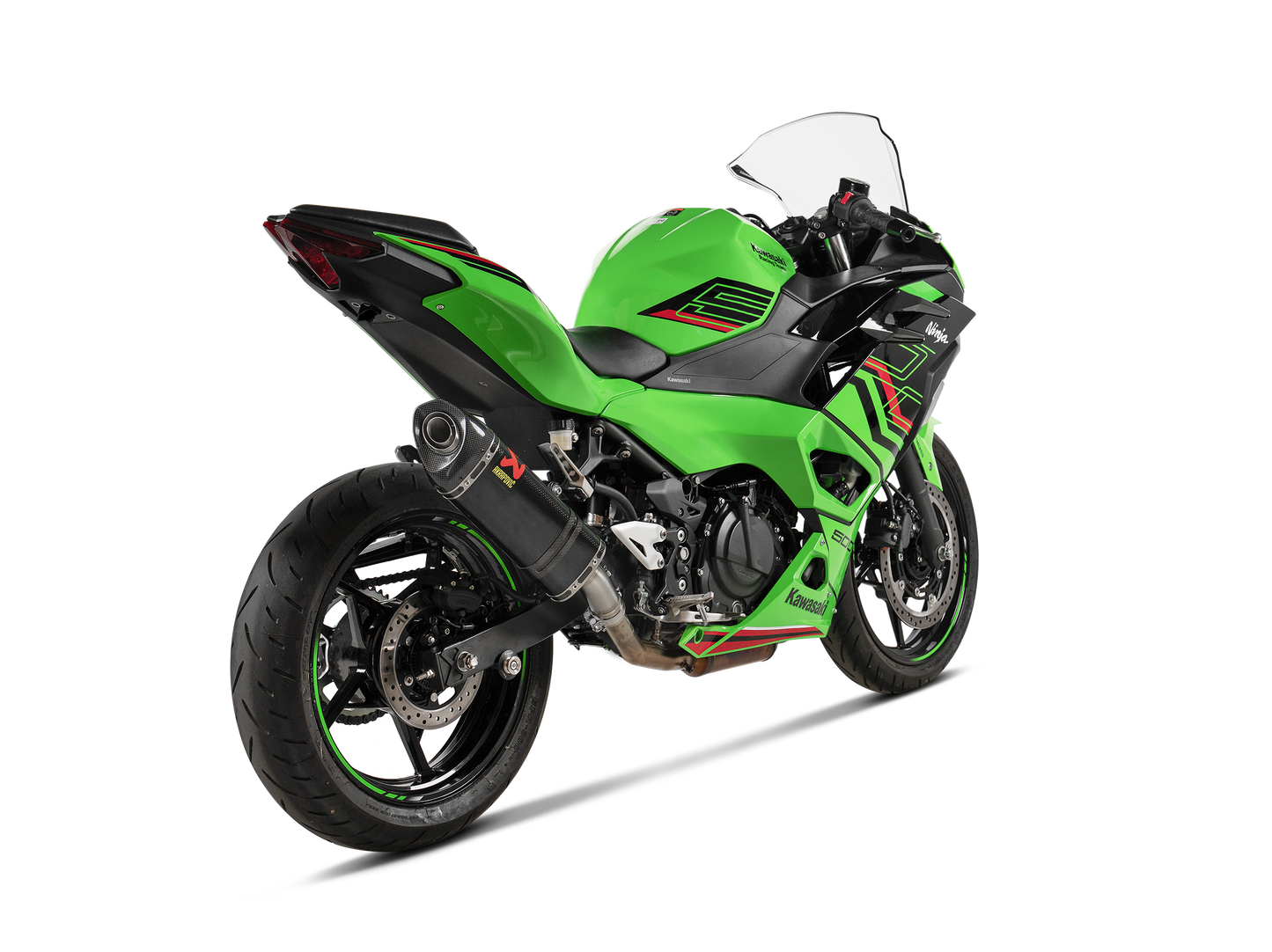 Akrapovic Exhaust Slip-On Line (Carbon) for Kawasaki Ninja 400 / Ninja 500 / Z400 / Z500 2018 - 2024