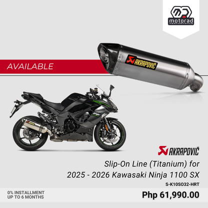 Akrapovic Exhaust Slip-On Line (Titanium) Kawasaki Ninja 1100SX 2025 - 2026