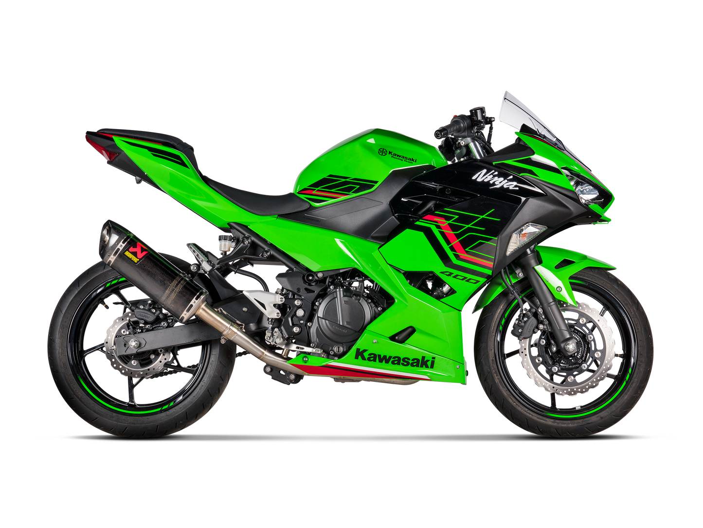 Akrapovic Exhaust Slip-On Line (Carbon) for Kawasaki Ninja 400 / Ninja 500 / Z400 / Z500 2018 - 2024