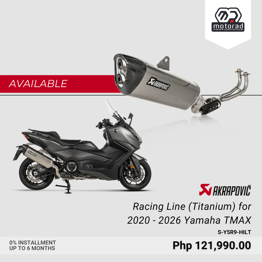 Akrapovic Exhaust Full System Exhaust Racing Line (Titanium) for Yamaha TMAX 2020 - 2026