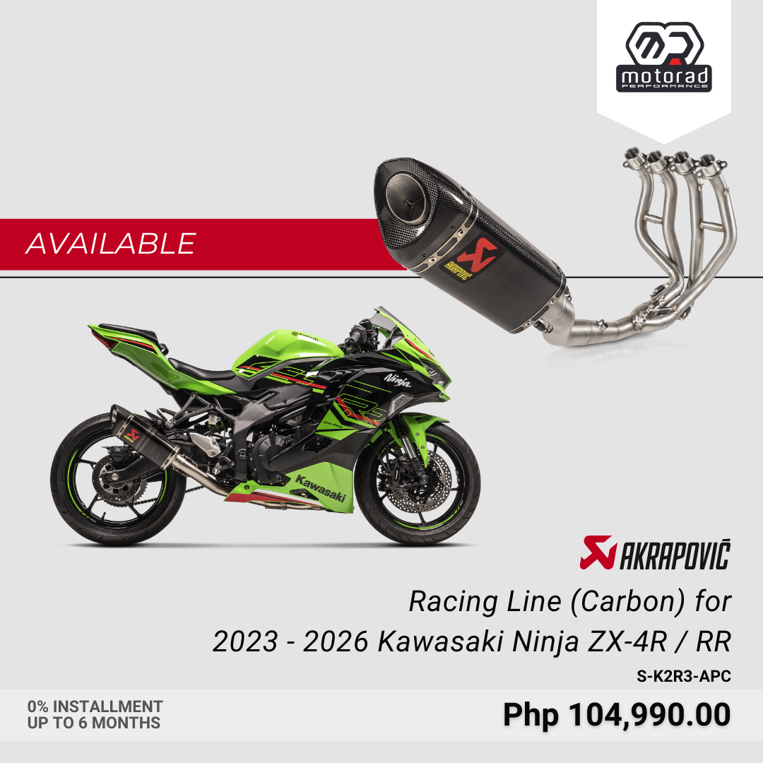 Akrapovic Exhaust Racing Line Full System (Carbon) for Kawasaki Ninja ZX-4R / ZX-4RR 2023 - 2026