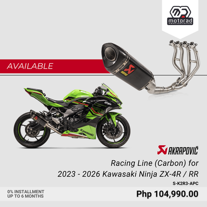 Akrapovic Exhaust Racing Line Full System (Carbon) for Kawasaki Ninja ZX-4R / ZX-4RR 2023 - 2026