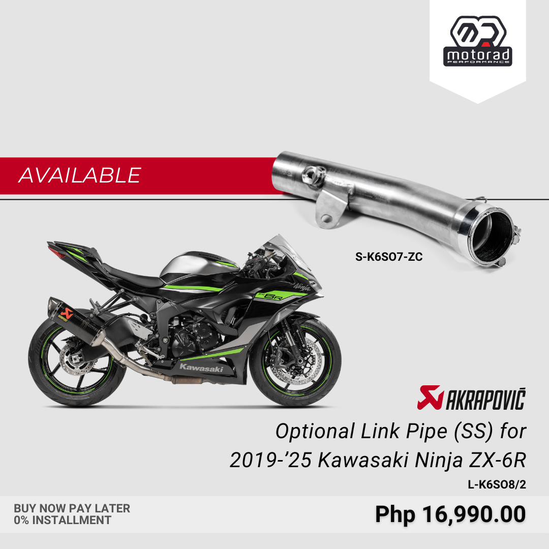 Akrapovic Exhaust Link Pipe (SS) for Kawasaki Ninja ZX-6R 2009-2025