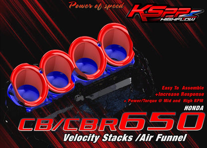 KSPP Velocity Stacks for Honda CB 650 R / CBR 650 R 2019-2026