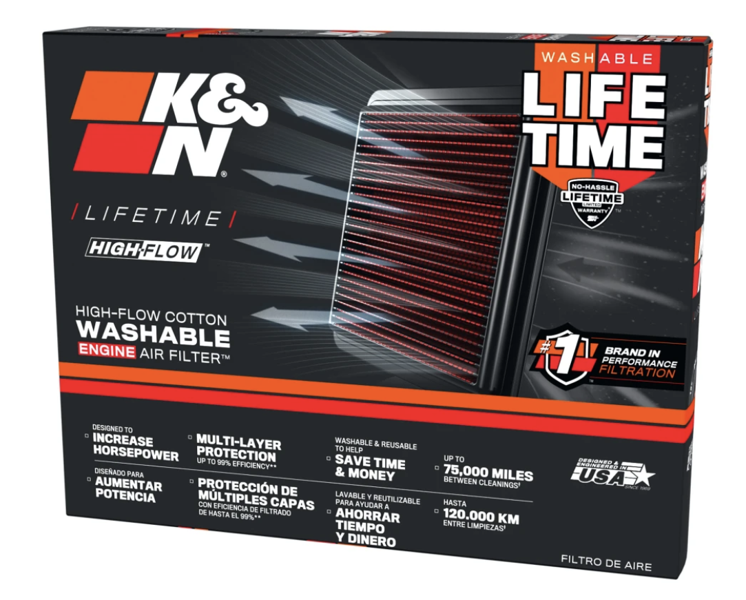 K&N Air Filter for Kawasaki 650 Z /Ninja /RS 2017-2026