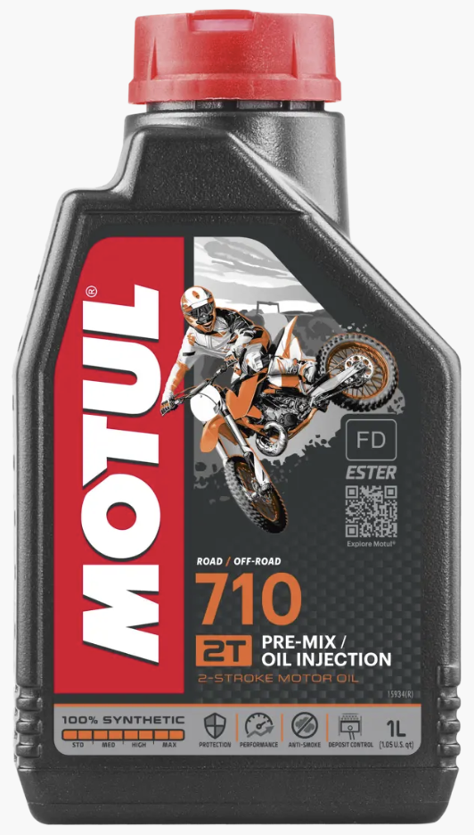 Motul 710 2T 100% Synthetic 1000ml for Motorcycle Engine Oil