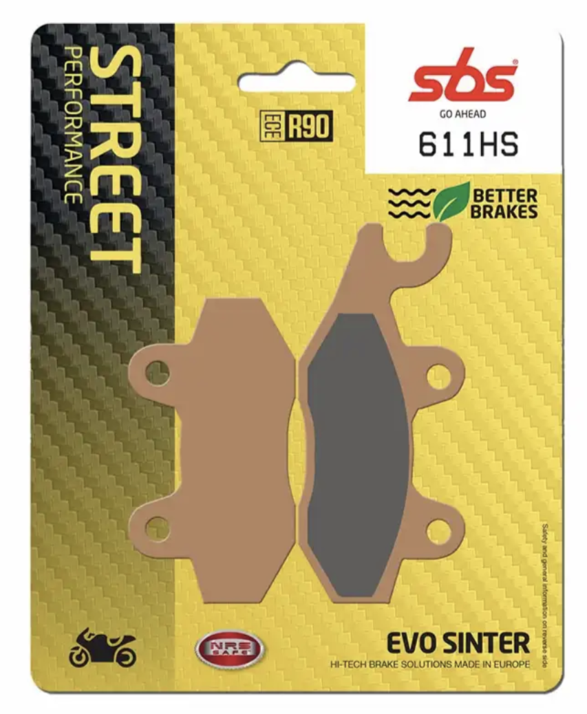 SBS Rear Brake Pads 611HS for Kawasaki H2SX