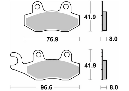 SBS Rear Brake Pads for Triumph Speed Triple R 2017