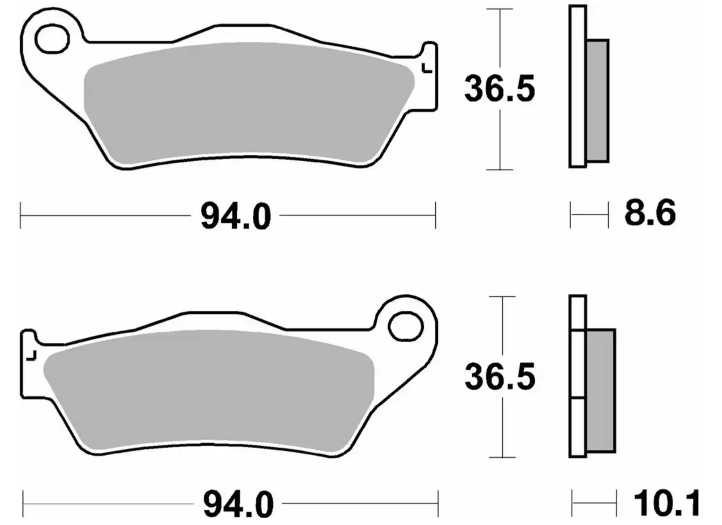 SBS Rear Brake Pads for 2017 BMW S1000XR