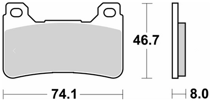 SBS Front Brake Pads 809HS for Honda CBR 600RR