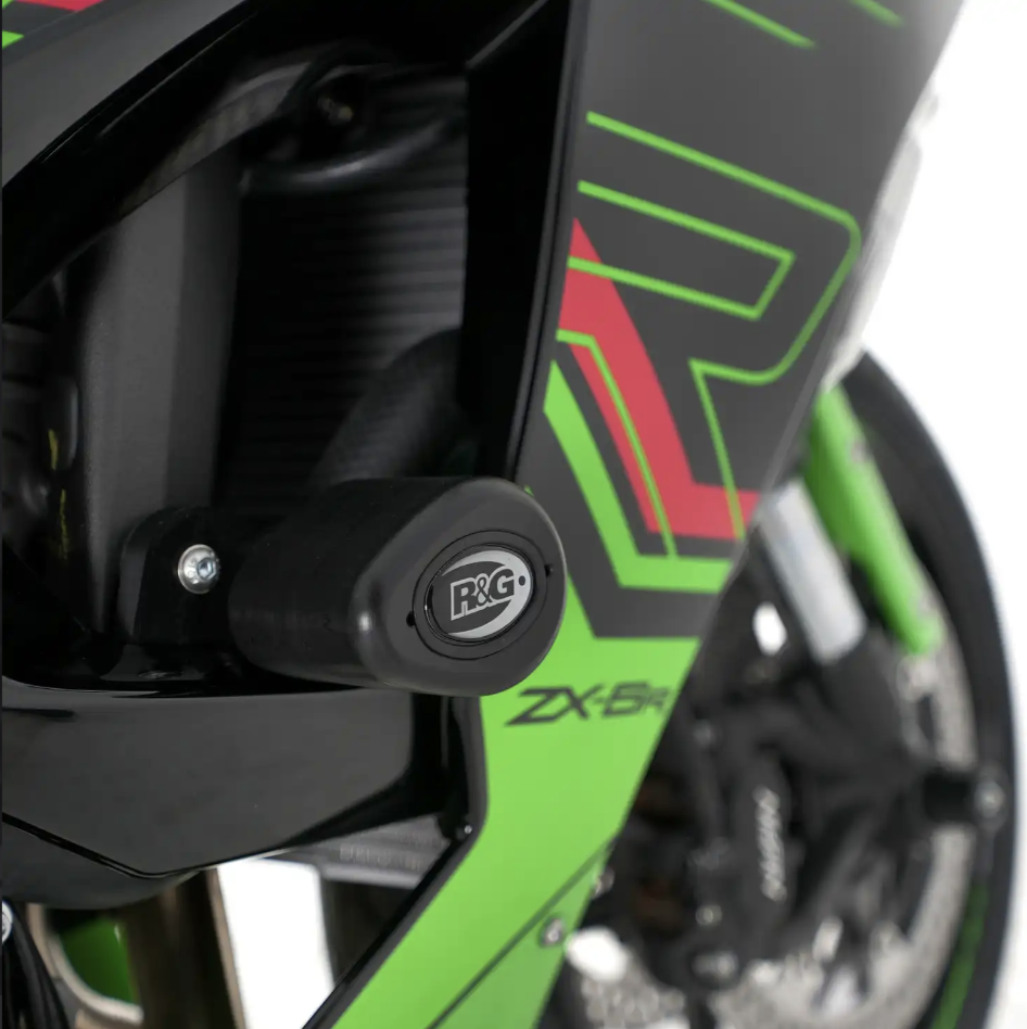 R&G Aero Style (Non-Drill) Crash Protectors for Kawasaki ZX-6R 2024-2026