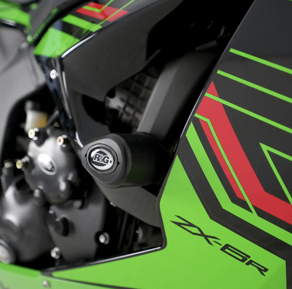 R&G Aero Style (Non-Drill) Crash Protectors for Kawasaki ZX-6R 2024-2026
