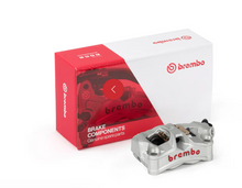 BREMBO Stylema Natural Anodizing Red BREMBO logo brake Caliper (Front Right)