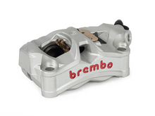 BREMBO Stylema Natural Anodizing Red BREMBO logo brake Caliper (Front Right)