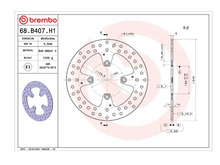 Brembo Serie Oro fixed Rear brake Disc for Ducati Monster 1200 / S / R (2014-2021)