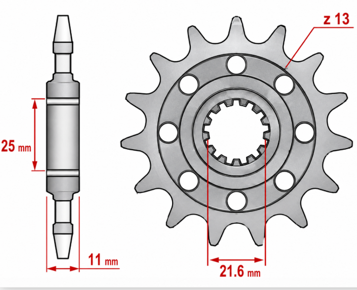 PBR Front Engine Sprocket 16T for Yamaha R6 2008 - 2016
