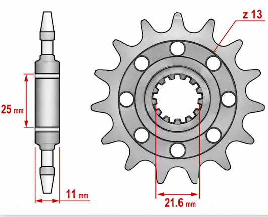PBR Front Engine Sprocket 16T for Yamaha R6 2008 - 2016