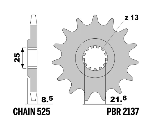 PBR Front Engine Sprocket for Kawasaki Z900 2017 - 2024
