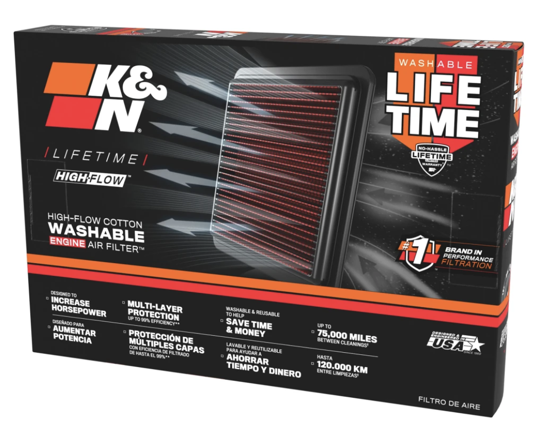 K&N Air Filter for Kawasaki 1000 Z / Ninja SX /Versys 1100 Z / Ninja SX /Versys 2011-2026