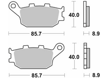SBS Rear Brake Pads for 2016 Yamaha MT07
